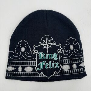 Seattle Mariners King Felix Black Acrylic Knit Beanie Hat Compass Design Unisex